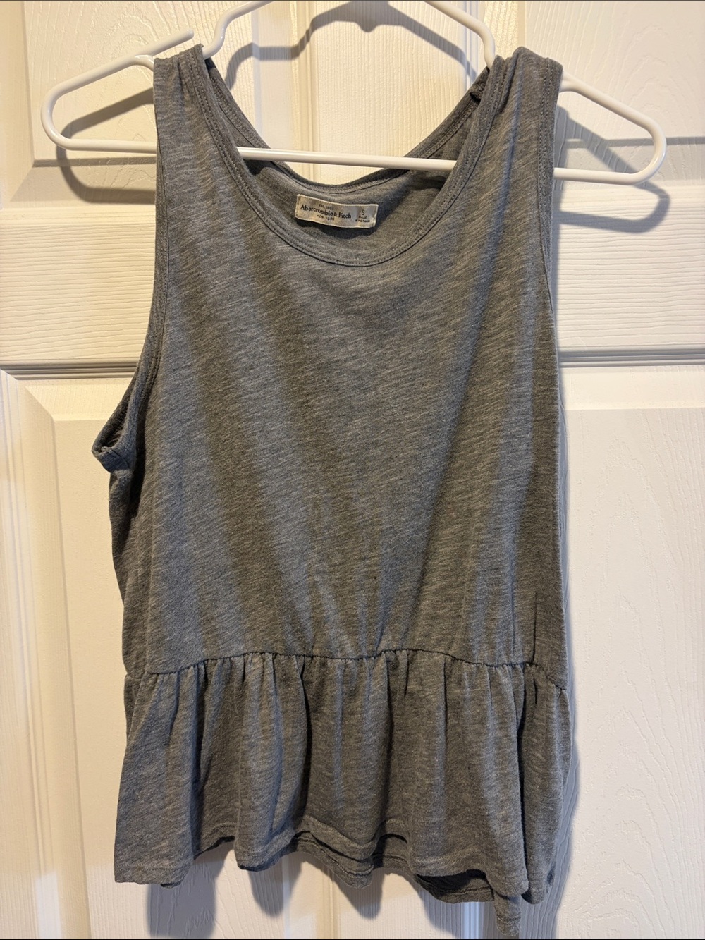 Abercrombie & Fitch Gray Peplum Tank Top
